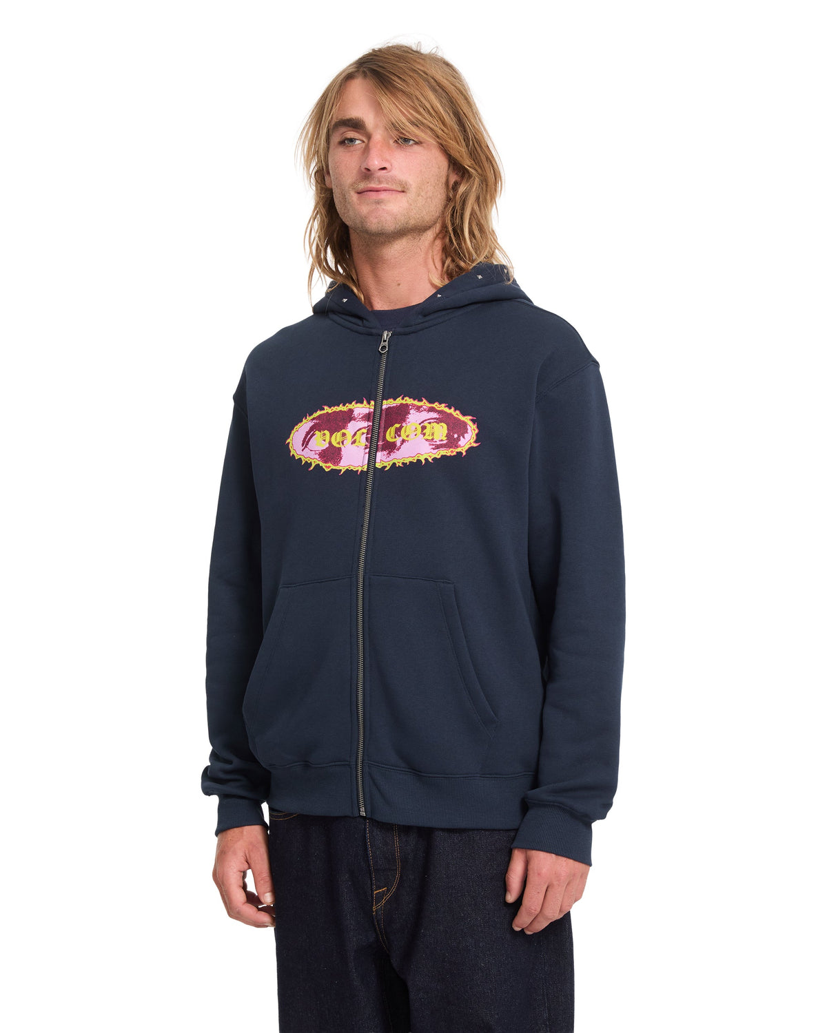 VOLCOM - CLAIRVOYANCE FULL ZIP HOODIE - MARINE