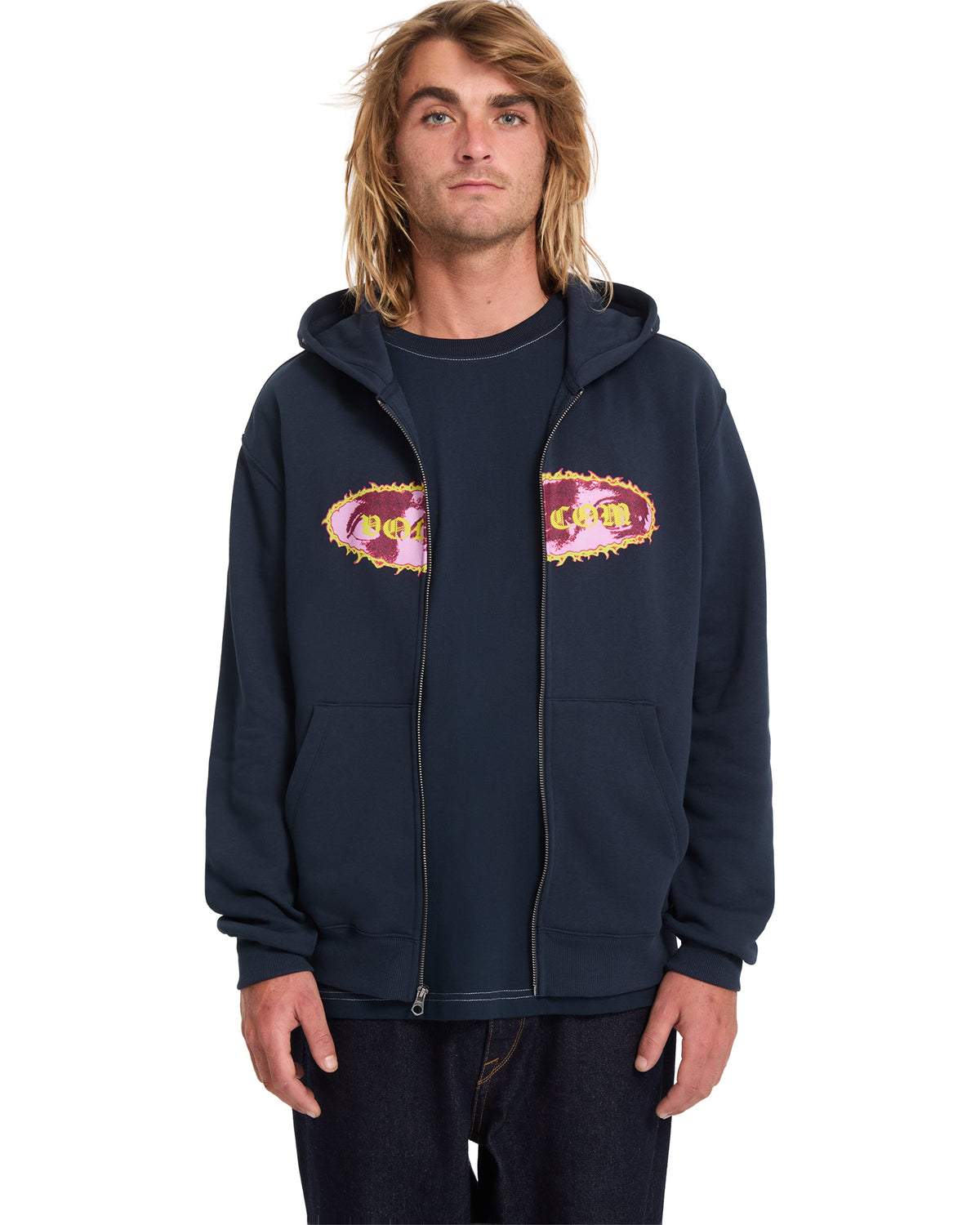 VOLCOM - CLAIRVOYANCE FULL ZIP HOODIE - MARINE