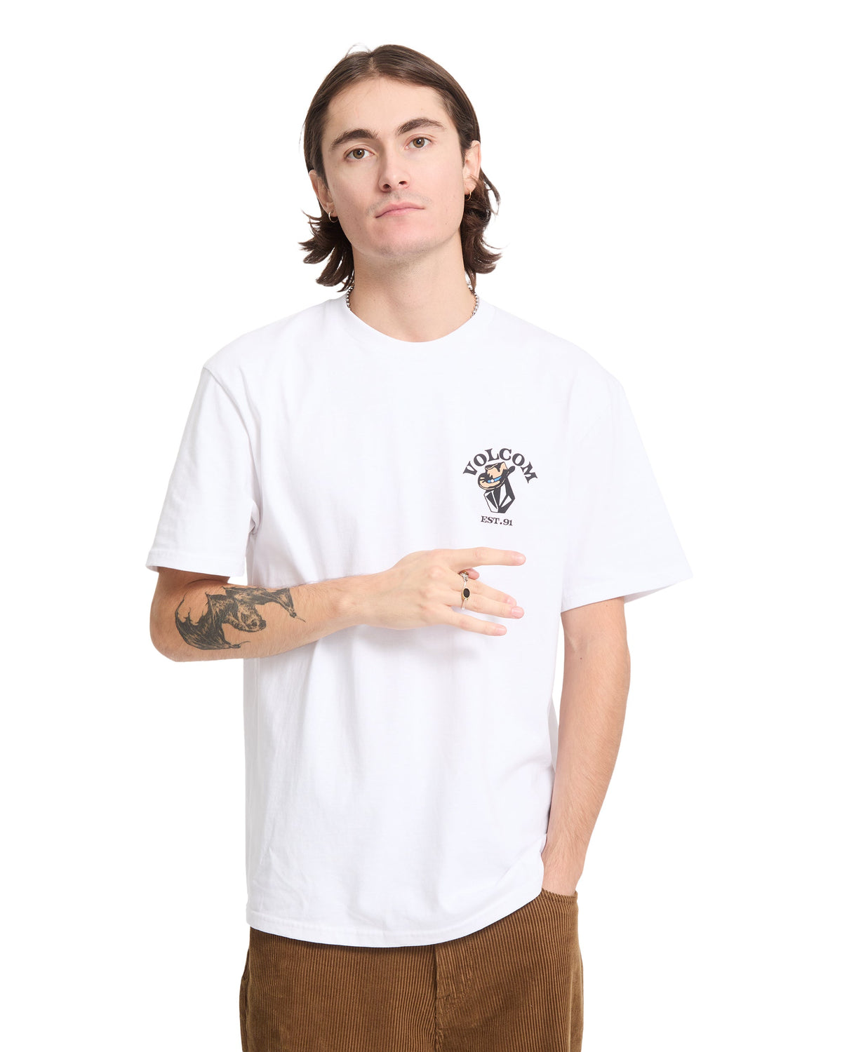 VOLCOM - BAD LUCK T-SHIRT - WHITE