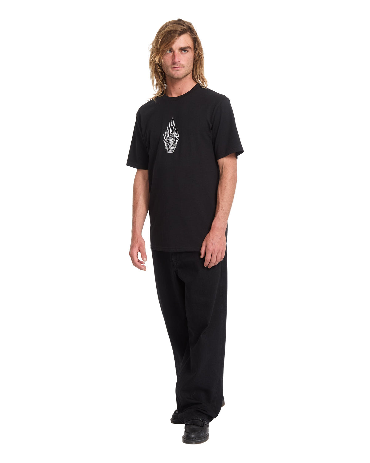 VOLCOM - FIRECAR T-SHIRT - BLACK