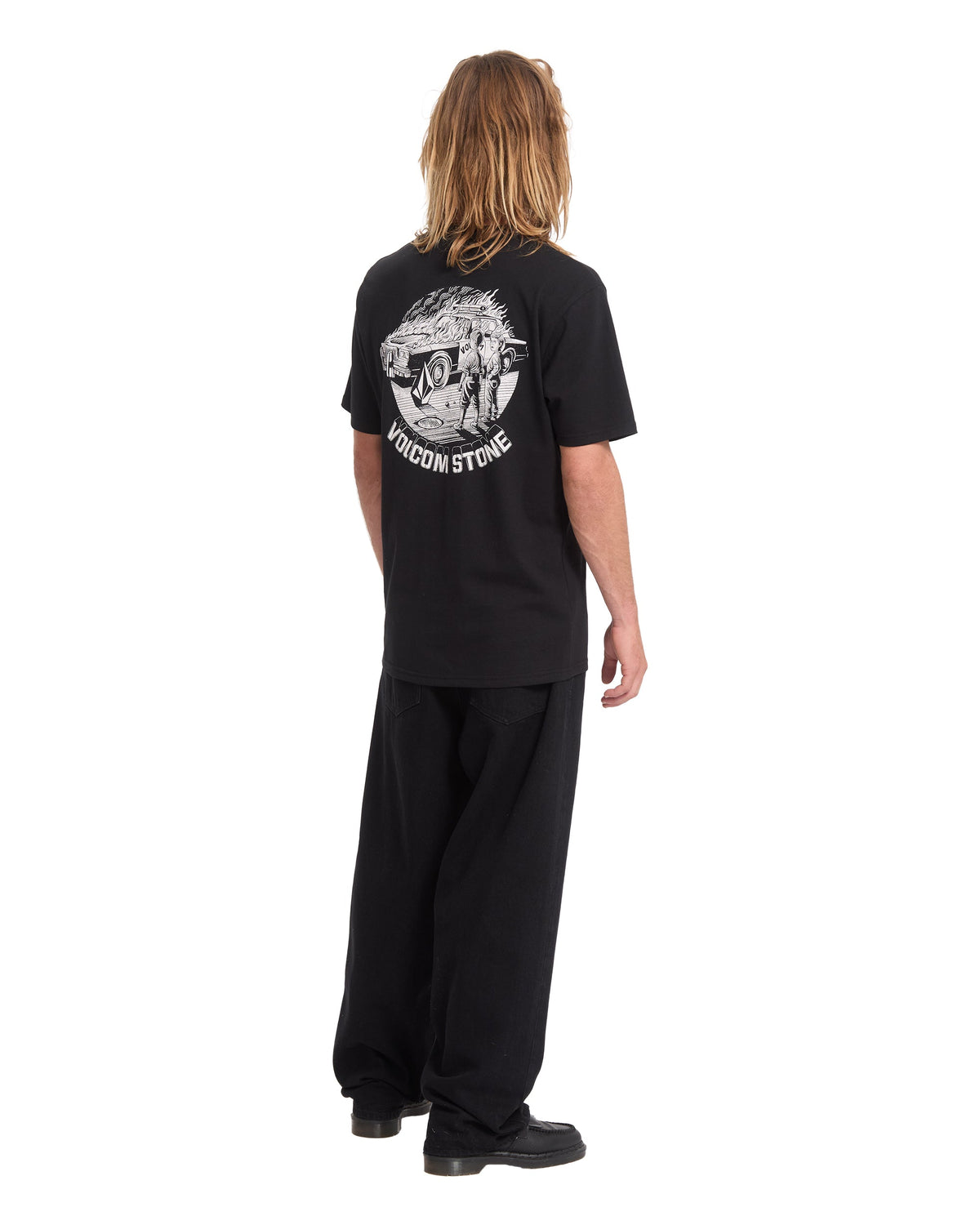 VOLCOM - FIRECAR T-SHIRT - BLACK