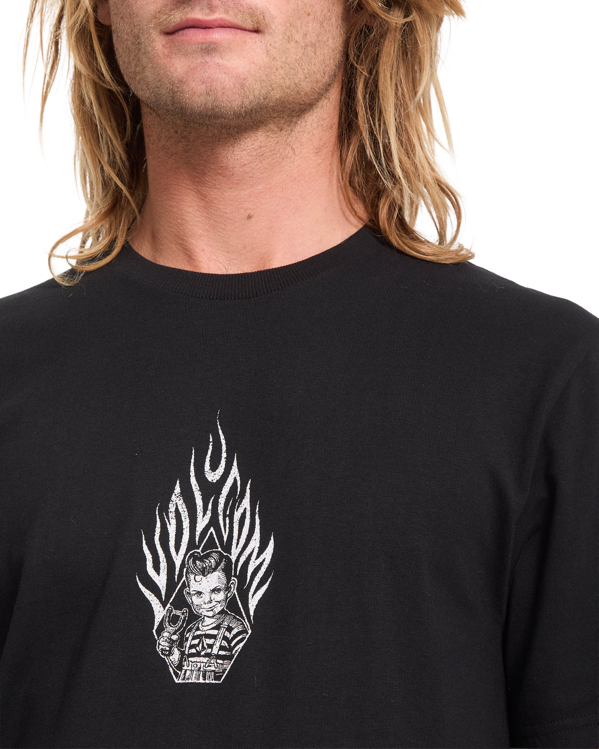 VOLCOM - FIRECAR T-SHIRT - BLACK