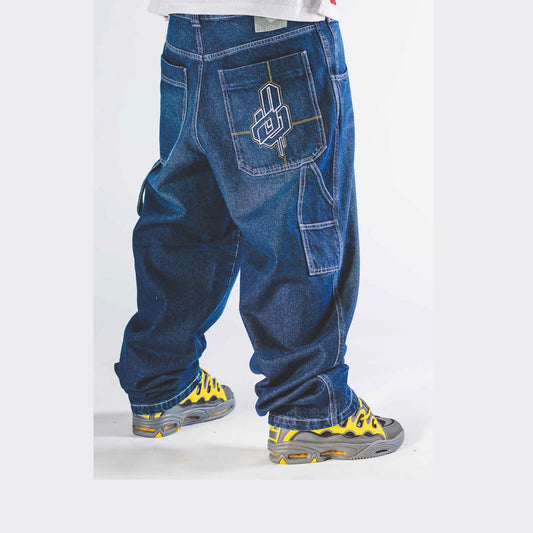 BLUESKIN PANTALONE BAGGY SKATE RAP HIP HOP R.GIALLO-L-DNMB VAR.091