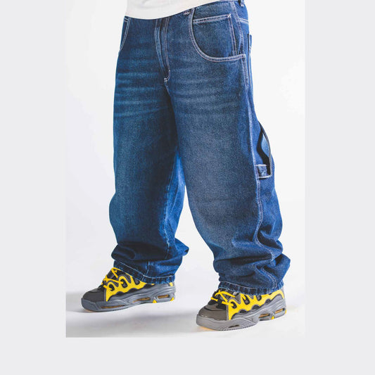 BLUESKIN PANTALONE BAGGY SKATE RAP HIP HOP R.GIALLO-L-DNMB VAR.091