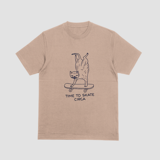 CIRCA - CAT FLIP TEE - LATTE