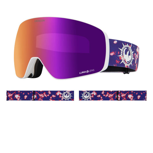DRAGON Slain Mag Toric Burnout Lumalens Purple Ion, maschera da snowboard