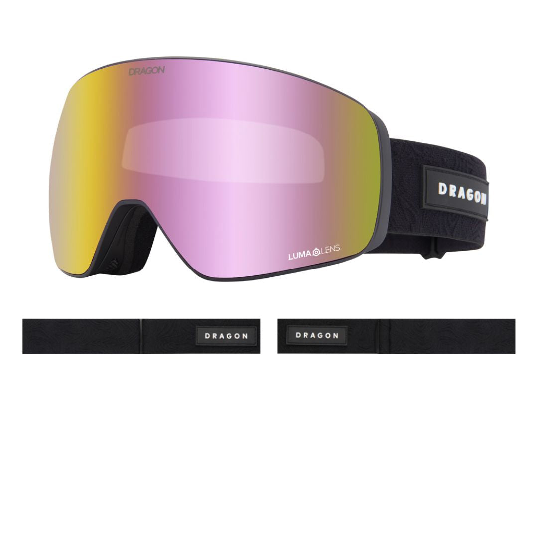 DRAGON Slain Mag Toric Vantas Lumalens Pink Ion, maschera da snowboard