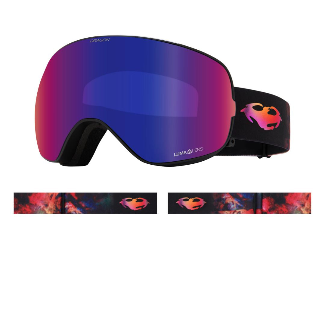 DRAGON X2S Bonus IR Bleached Lumalens Solace IR, maschera da snowboard