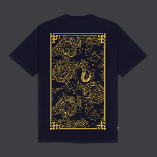 DOLLY NOIRE - Chinese Dragon Tee Navy