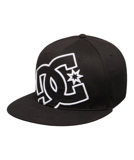 DC Shoes Double That Cap Black - Snapback Uomo Cotone Twill