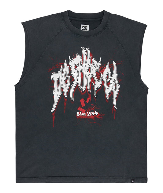 DC Shoes Death Machine Tank Black - Canotta Uomo Acid Wash