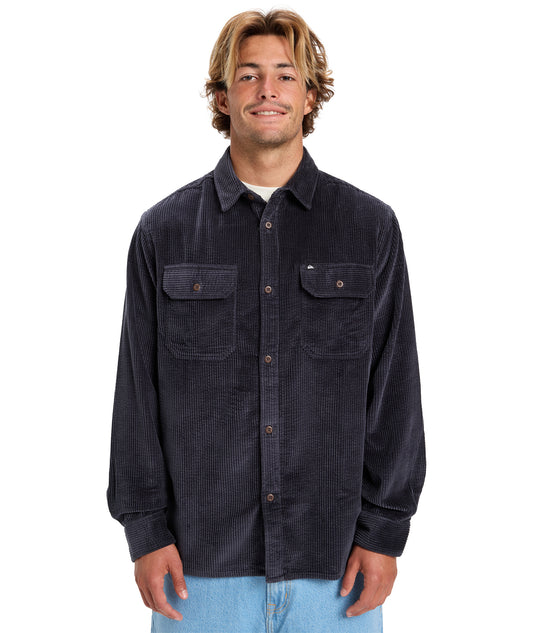 QUIKSILVER - QS Camicia  Venture Cord - india ink