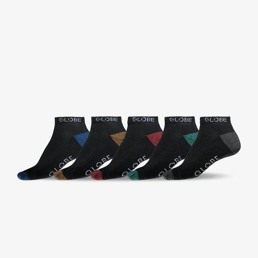 GLOBE - Ingles Ankle Sock 5 Pack - Black/Assorted