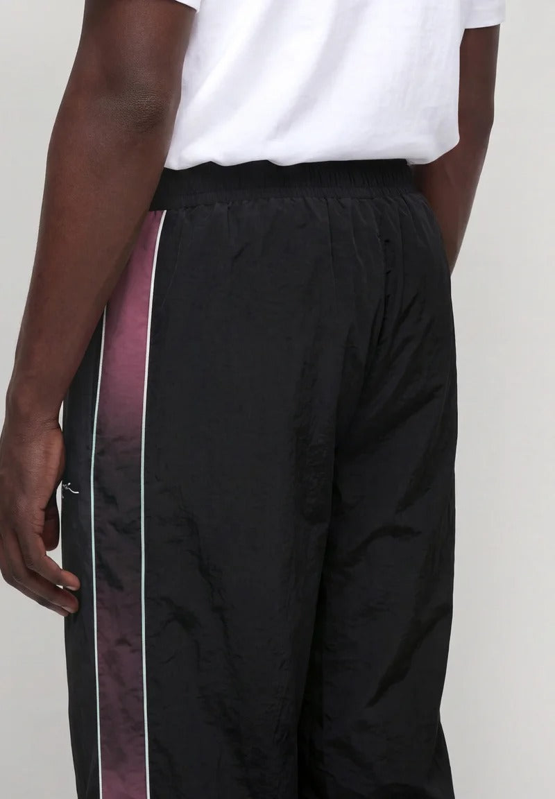 Karl Kani Signature Sidestripe Baggy Trackpants black/berry dettaglio