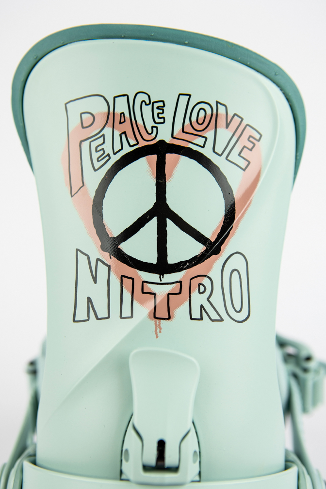 NITRO SNOWBOARD Attacchi da Donna COSMIC Peace Love Nitro