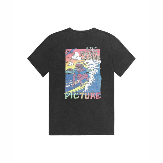 PICTURE CLOTHINGS - TSUNAMI TEE S - A Black Washed