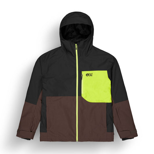 PICTURE CLOTHINGS - NITRIC SNOWBOARD JAKET - Chicory Coffee Acid Lime Black