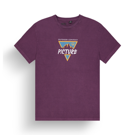 PICTURE CLOTHINGS - POENY TEE - Purple Wine Washed