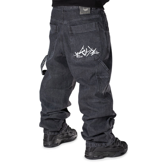 BLUESKIN - jeans baggy hip hop R.BIANCO-L-BLAK-LF5042