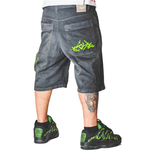 Blueskin - Bermuda Baggy R.FLUO - C - DYED 00N MALTINTO NERO | Gabardina