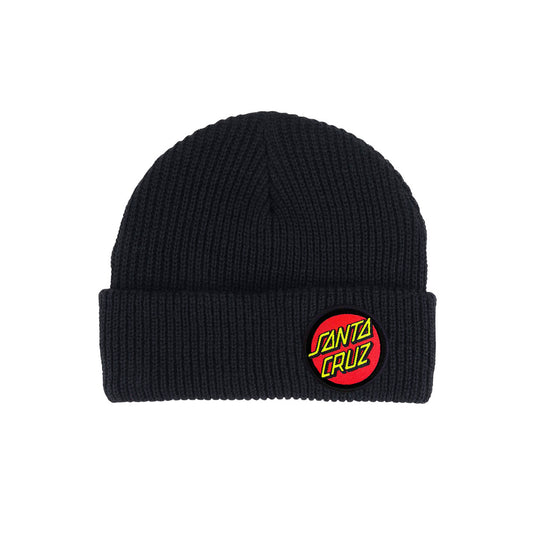 SANTA CRUZ - CUFFIA Outline Dot Beanie BLACK