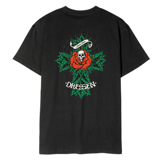 SANTA CRUZ - Dressen Rose Cross 2 TEE - Black