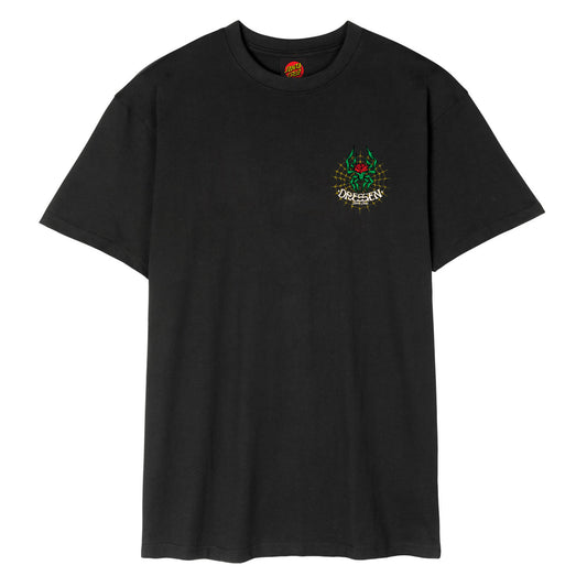 SANTA CRUZ - Dressen Rose Cross 2 TEE - Black