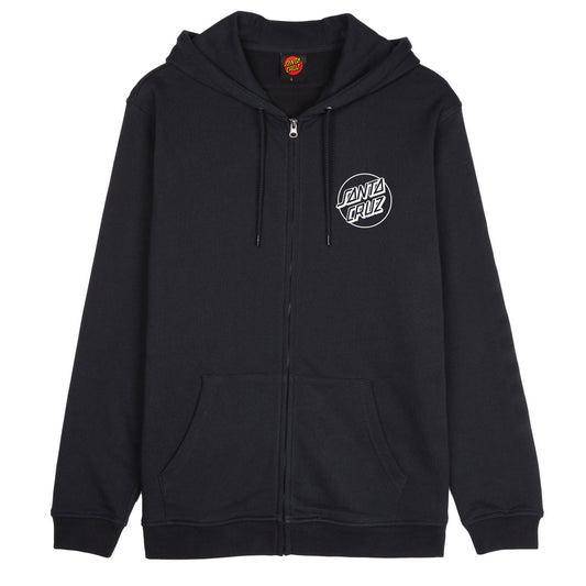 SANTA CRUZ - KENDALL ATOMIC ZIP HOODIE - Black