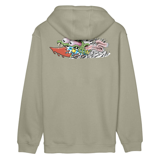 SANTA CRUZ - MEEK CONCRETE SLASHER HOODIE - Stone Grey