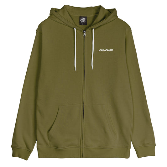 SANTA CRUZ - Mens Screaming Flash Zip Hood Sea Kelp