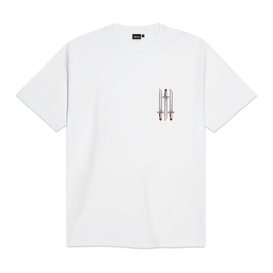 DOLLY NOIRE - Asso di Spade - Outline Tee White
