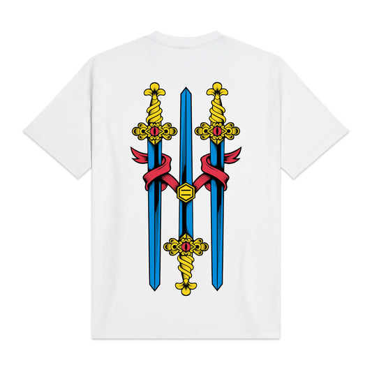 DOLLY NOIRE - Tre di Spade - Napoletane Tee White