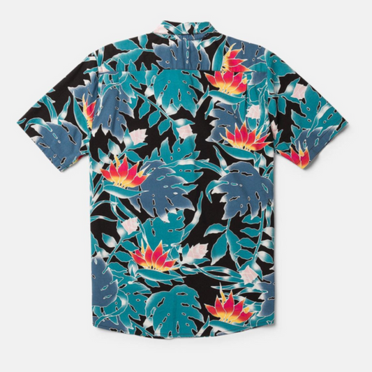 VOLCOM - LEAF PIT FLORAL SS - BLACK