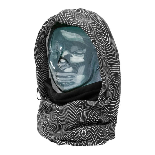 VOLCOM HYDRO FLEECE HOOD THINGY BLACK PRINT