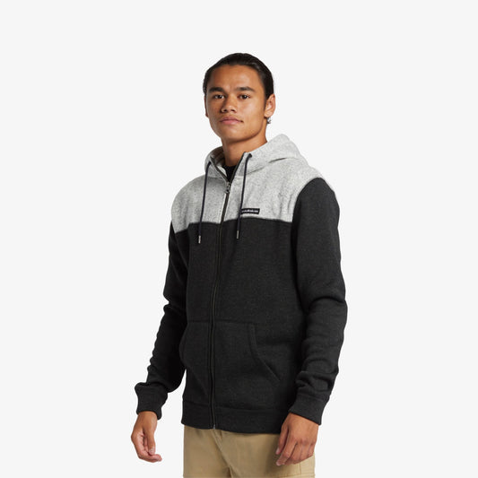 QUIKSILVER - QS Fleece  Keller Block Zip - black heather