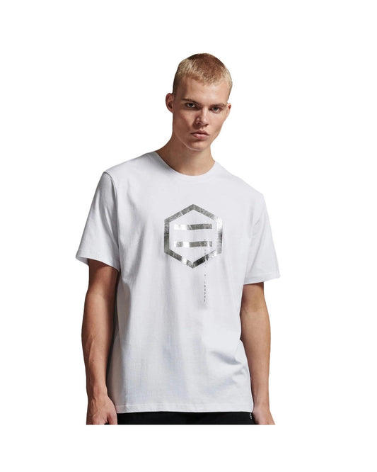 DOLLY NOIRE - T-Shirt Hexagon White & Chromo