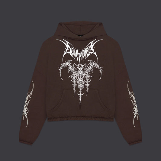 DOLLY NOIRE - The Guardian Boxy Hoodie Coffee Bean