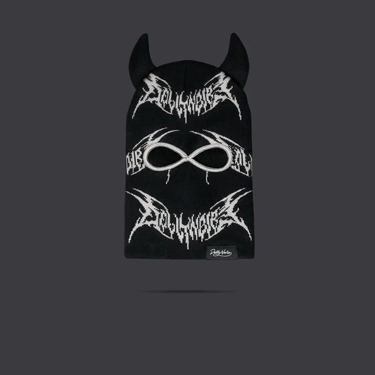 Dolly Noire Devil Beanieclava Black / White