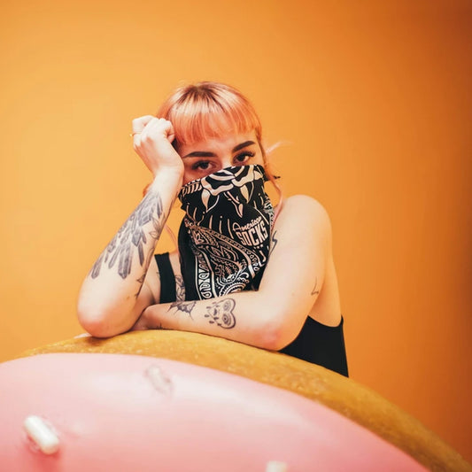 American Socks - AS BANDANA - BLACK/WHITE