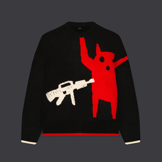 DOLLY NOIRE - Who's Evil? Boxy Sweater