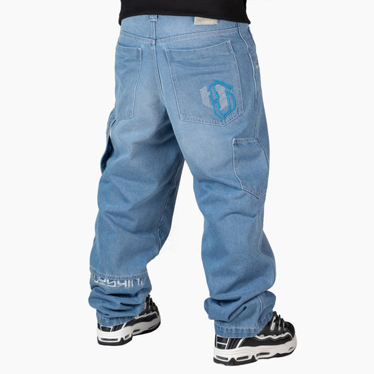 Blueskin - Pantaloni Baggy BS SECRET PKT - DNMB 660 USED CHIARO | Denim Blue