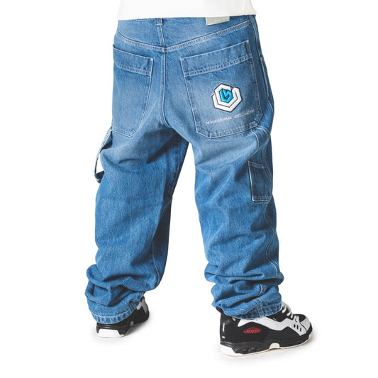 Blueskin - Pantaloni Baggy R.BLUE - L - DNMB 660 USED CHIARO | Denim Blue