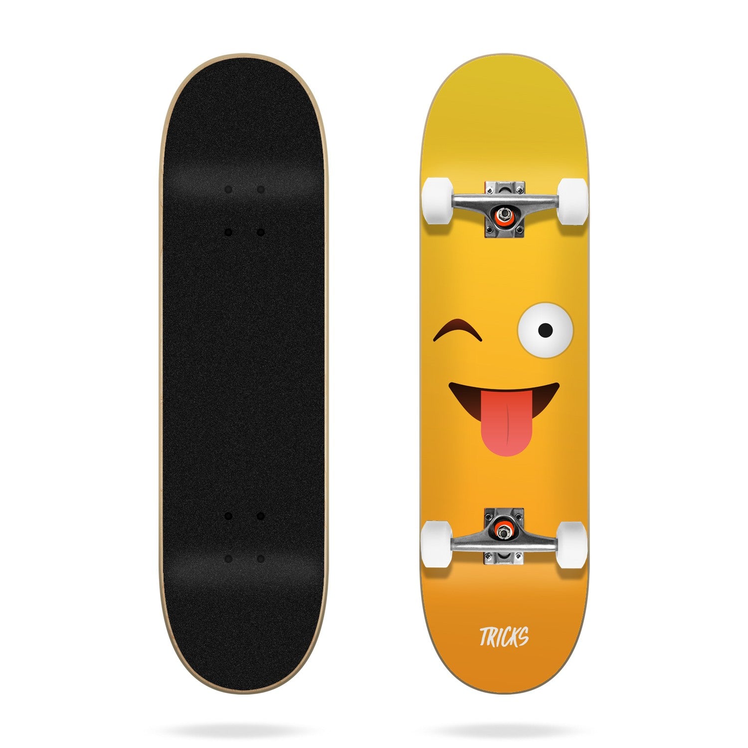 TRICKS SKATE emoji 7.25X28 complete skateboard