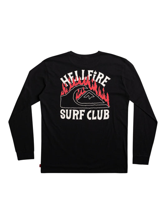 Quiksilver x Stranger Things Hell Fire Surf Club - Maglietta a maniche lunghe da Uomo