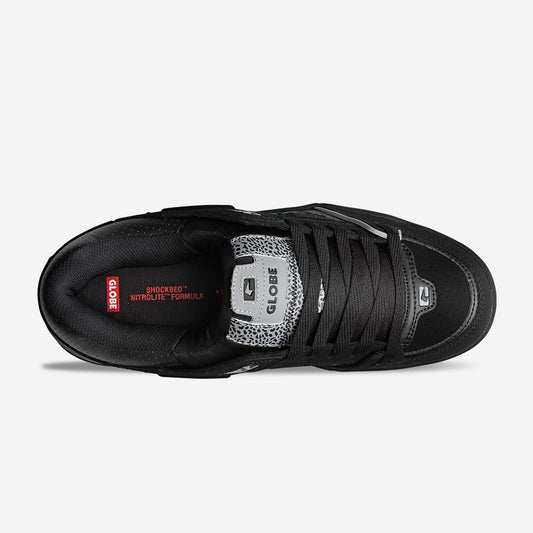 GLOBE FUSION Black/Grey Stipple skateboard scarpe